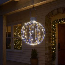 Xmas Haus 200 White and 200 Warm White Micro LED Ball Light 60cm - Size: 570 x 610 x 610cm - Wilko - thumbnail 3