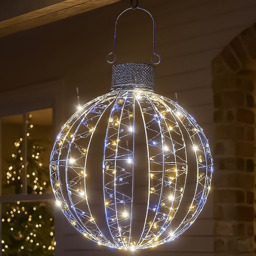 Xmas Haus 200 White and 200 Warm White Micro LED Ball Light 60cm - Size: 570 x 610 x 610cm - Wilko