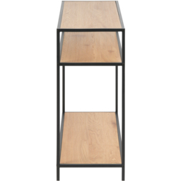 Florence Seaford 2 Shelf Black and Oak Console Table - Furniture To Go - Wilko - thumbnail 5