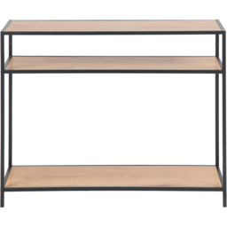 Florence Seaford 2 Shelf Black and Oak Console Table - Furniture To Go - Wilko - thumbnail 4