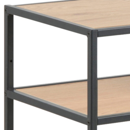 Florence Seaford 2 Shelf Black and Oak Console Table - Furniture To Go - Wilko - thumbnail 6