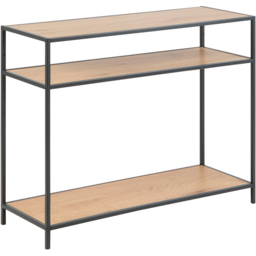 Florence Seaford 2 Shelf Black and Oak Console Table - Furniture To Go - Wilko - thumbnail 3
