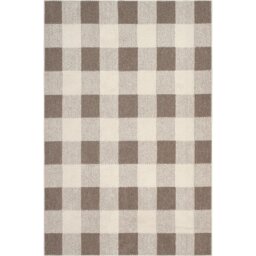 Azura Check Rug Brown 120cm - Wilko
