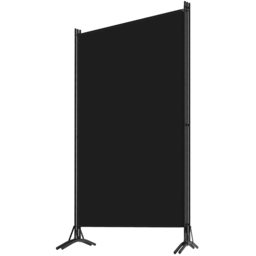 vidaXL Black Wooden 3 Panel Room Divider 260 x 180cm - Size: 3 Panels - Wilko - thumbnail 4
