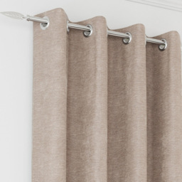 Enhanced Living Knightsbridge Sand Chenille Thermal Blackout Eyelet Single Door Curtain 168 x 214cm - Size: W 168 x D 214cm - Wilko - thumbnail 3