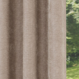 Enhanced Living Knightsbridge Sand Chenille Thermal Blackout Eyelet Single Door Curtain 168 x 214cm - Size: W 168 x D 214cm - Wilko - thumbnail 4