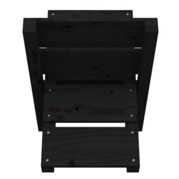 vidaXL Black Pine Wood Firewood Log Holder 48 x 47 x 39.5cm - Wilko - thumbnail 6