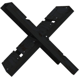 vidaXL Black Pine Wood Firewood Log Holder 48 x 47 x 39.5cm - Wilko
