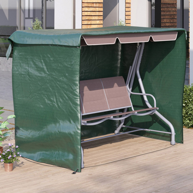 Outsunny Green 3 Seater Swing Bench Cover 150 x 155 x 215cm - Wilko - image 1
