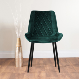 Furniturebox Solo Cesano 4 Seater Dining Set Brown Green and Black - Grey - Wilko - thumbnail 4