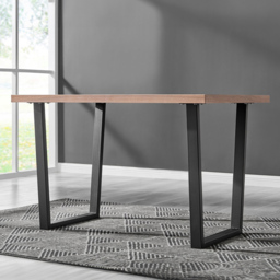Furniturebox Solo Cesano 4 Seater Dining Set Brown Green and Black - Grey - Wilko - thumbnail 3