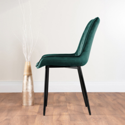 Furniturebox Solo Cesano 4 Seater Dining Set Brown Green and Black - Grey - Wilko - thumbnail 5