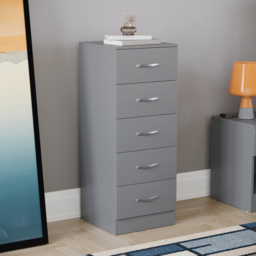 Vida Designs Riano Grey 3 Piece Narrow Bedroom Furniture Set - Wilko - thumbnail 4