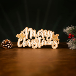 Marco Paul Small Merry Christmas Word Decoration - Size: 23 x 11 x 2cm - White - Wilko - thumbnail 5