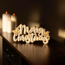 Marco Paul Small Merry Christmas Word Decoration - Size: 23 x 11 x 2cm - White - Wilko - thumbnail 4