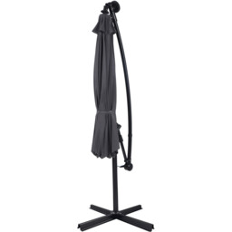 3m Parasol with Removable LED Lights Grey - Wilko - thumbnail 7
