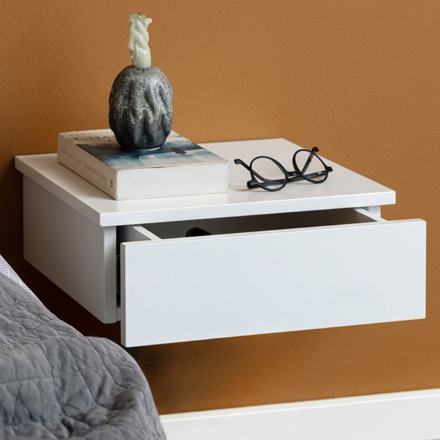 Florence Avignon Single Drawer White Square Bedside Table - Furniture To Go - Wilko - image 1