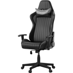 Alphason Senna Black Faux Leather Fully Adjustable Gaming Chair - Size: 135 x 70 x 111cm - black/grey - Wilko - thumbnail 3