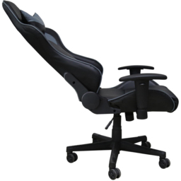 Alphason Senna Black Faux Leather Fully Adjustable Gaming Chair - Size: 135 x 70 x 111cm - black/grey - Wilko - thumbnail 6