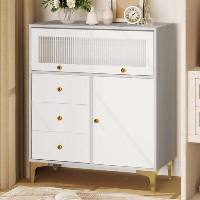 Costway 2 Door 3 Drawers Grey Chest of Drawers - Wilko - image 1