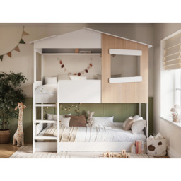 Flair Dreamland White and Oak House Bunk Bed - Size: Single - Wilko - thumbnail 6