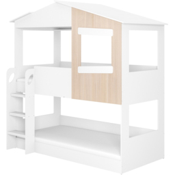 Flair Dreamland White and Oak House Bunk Bed - Size: Single - Wilko - thumbnail 3