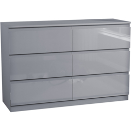 Vida Designs Glinton 6 Drawer Grey Chest of Drawers - Wilko - thumbnail 3