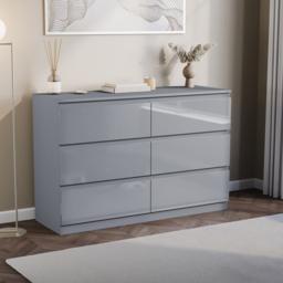 Vida Designs Glinton 6 Drawer Grey Chest of Drawers - Wilko - thumbnail 6