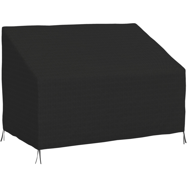 Outsunny 2 Seater Black Garden Sofa Cover 140 x 84 x 94cm - Size: 94 x 84 x 140cm - Wilko - image 1
