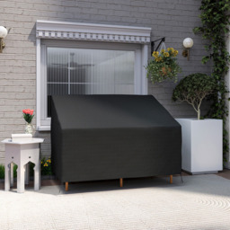 Outsunny 2 Seater Black Garden Sofa Cover 140 x 84 x 94cm - Size: 94 x 84 x 140cm - Wilko - thumbnail 6