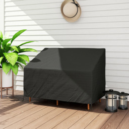 Outsunny 2 Seater Black Garden Sofa Cover 140 x 84 x 94cm - Size: 94 x 84 x 140cm - Wilko - thumbnail 5