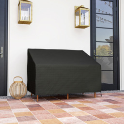 Outsunny 2 Seater Black Garden Sofa Cover 140 x 84 x 94cm - Size: 94 x 84 x 140cm - Wilko - thumbnail 4