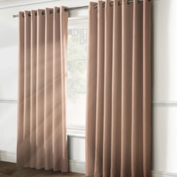 Alan Symonds Essential Pink Plain Ring Top Eyelet Curtains 167 x 137cm - Size: W 167 x D 137cm - Wilko - thumbnail 1