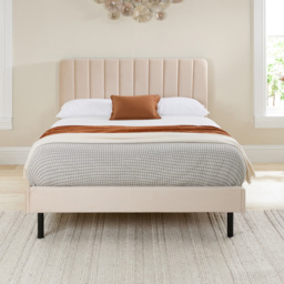 Aspire Furniture Rosella Small Double Cream Plush Velvet Bed Frame - Aspire Beds - Wilko - thumbnail 5