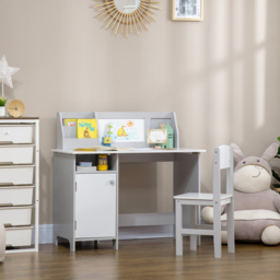 Playful Haven 2 Piece Kids Desk and Chair Set Grey - Size: 90 x 45 x 85cm - Wilko - thumbnail 3