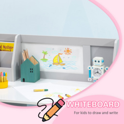 Playful Haven 2 Piece Kids Desk and Chair Set Grey - Size: 90 x 45 x 85cm - Wilko - thumbnail 6