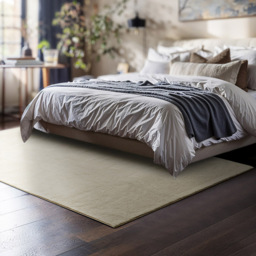 tectake Zonelle Beige Short Pile Ultra Soft Rug 170 x 120cm - Size: 1.5 x 110 x 60cm - Yellow - Wilko - thumbnail 3