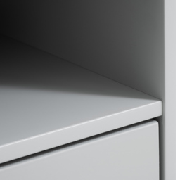 Julian Bowen Lakers Single Drawer Locker Desk Metal Effect and Grey Lacquer - Size: 55 x 120 x 75cm - Black - Wilko - thumbnail 7