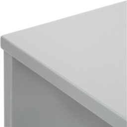 Julian Bowen Lakers Single Drawer Locker Desk Metal Effect and Grey Lacquer - Size: 55 x 120 x 75cm - Black - Wilko - thumbnail 6