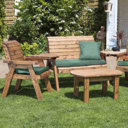 Charles Taylor 4 Seater Multi Set Companion Seat with Green Cushions - Wilko - thumbnail 3