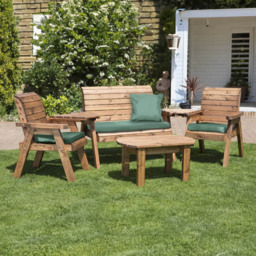 Charles Taylor 4 Seater Multi Set Companion Seat with Green Cushions - Wilko - thumbnail 1