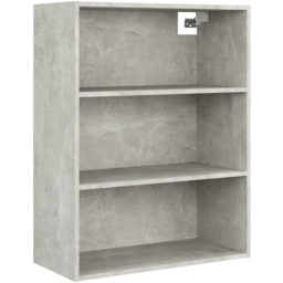 vidaXL 3 Open Shelf Concrete Grey Hanging Wall Cabinet - Size: 90 x 69.5 x 32.5cm - Wilko - thumbnail 3