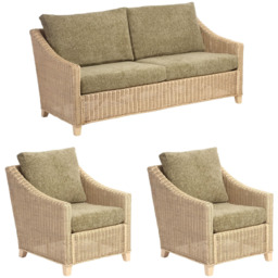 Desser Furniture Dijon 3 Seater Jubilee Sage Suite - Cream - Wilko - thumbnail 3