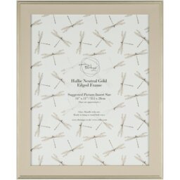 Hallie Neutral Gold Edged Frame Neutral 14 x 11in - Wilko - thumbnail 1