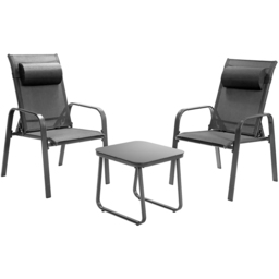 Costway 2 Seater Patio Bistro Set Grey - Wilko - thumbnail 3