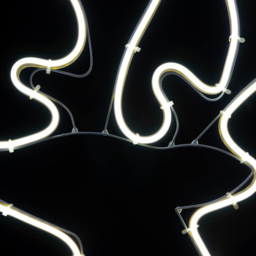 Shatchi Cool White LED Standing Reindeer Neon Rope Silhouette - Size: 89 x 50 x 6.6cm - Wilko - thumbnail 3