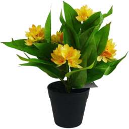 Leaf Yellow Flower Freesia Artificial Plant 18cm - Size: 18 x 25 x 25cm - Wilko - thumbnail 1