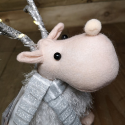 Samuel Alexander Plush White Christmas Reindeer with LED Lit Antlers - Size: 52 x 18 x 14cm - Wilko - thumbnail 5