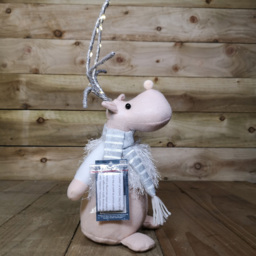 Samuel Alexander Plush White Christmas Reindeer with LED Lit Antlers - Size: 52 x 18 x 14cm - Wilko - thumbnail 7