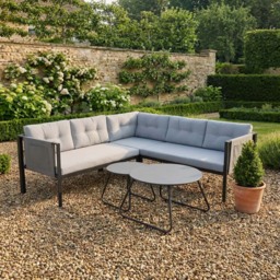 Sicily 4 Seater Grey Garden Corner Lounge Set - Wilko - thumbnail 6